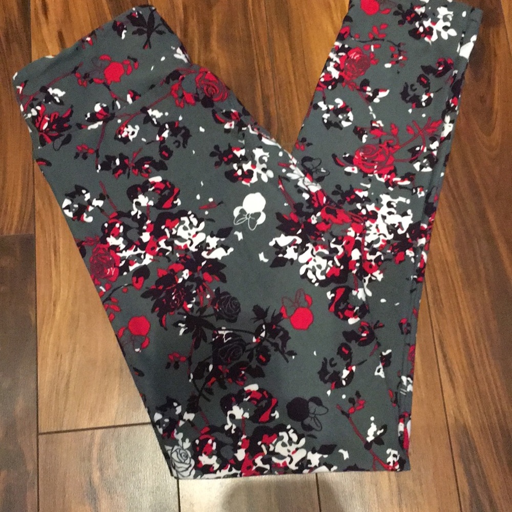 Lularoe Gray Minnie Mouse Leggings